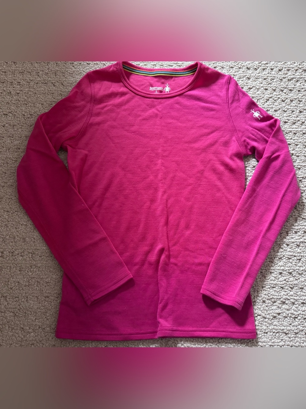 Smartwool Pink Long Sleeve Youth L